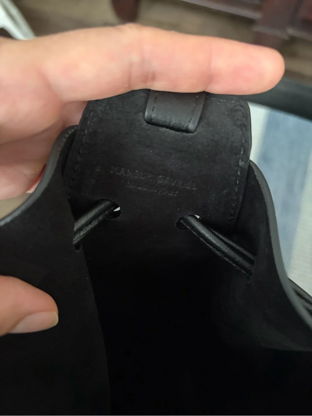 Mansur Gavriel Black Lillium Bucket Bag